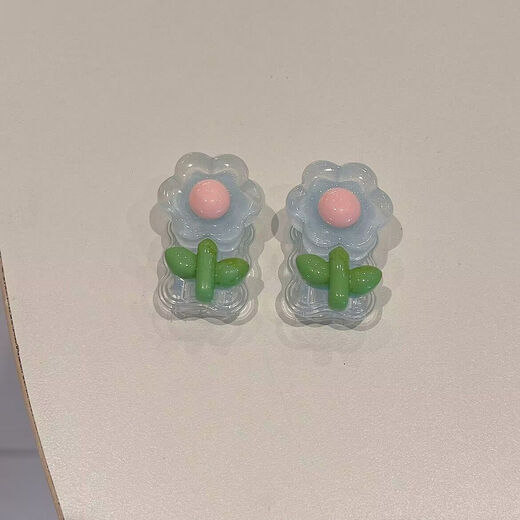 Blue flower small fresh princess style iPhone17promax/iPhone16promax/iPhone15promax charging protective cover 20w data cable anti-breakage blue flower * wire bite device