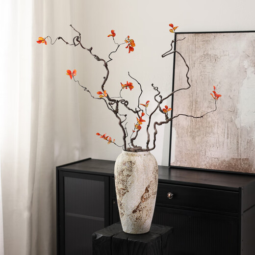 Dragon jujube branches branches Zen wabi-sabi air-dried flowers vase flower arrangement living room hotel model room decoration ornaments maple leaf dragon jujube branches 2 short branches random shape 40-55cm