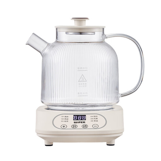 Good Lady (WIFER) health kettle low-power heat preservation integrated fully automatic constant temperature small one-person dormitory stew kettle multi-function kettle all-glass flower teapot intelligent appointment timed power off all glass 0 glue 1.2L long-lasting constant temperature insulation with tea filter