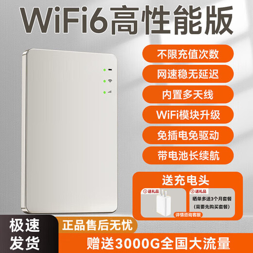 Xiaomi Guoba Trendy Life Appliances Portable wif6 Live Broadcast Wireless Portable Drive-Free Internet Outdoor Car Rental Dormitory Unlimited Speed National Universal Portable Router Leap Edition Twelve Cores Twelve Antennas Fiber-optic Internet Speed WiFi6 + Whole House Coverage + Free 3000G
