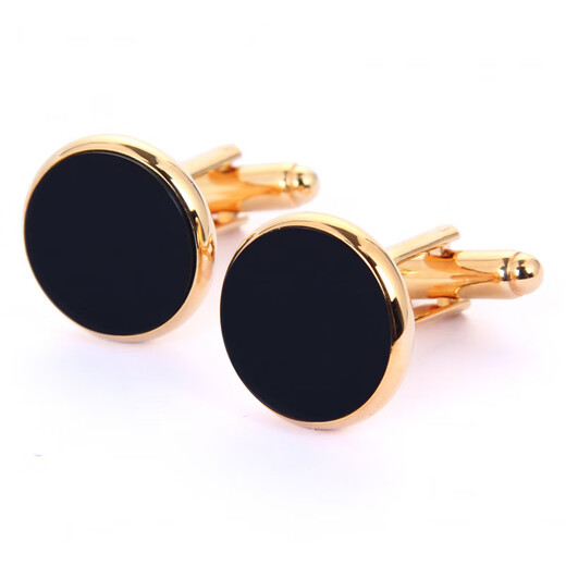 IFSONG men's cufflinks French shirt cuff buttons for men women's simple gold and silver shirt cuff buttons gift box black silver edge XK1728B