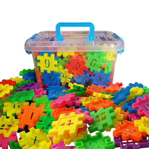 Docka Squares digitales para niños para niños y niñas juguetes de 3 a 6 años, inserte e instale el jardín de infantes de la casa, el bloque de construcción de la casa, los cuadrados digitales 220 piezas [caja de almacenamiento] + dibujos