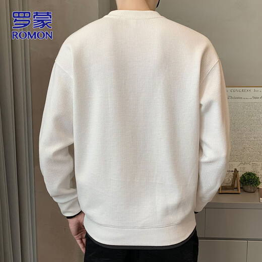 ROMON sweatshirt men's spring and autumn casual heavyweight long-sleeved T-shirt men's loose jacket tops men's clothing