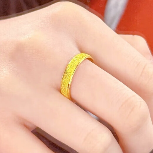 JBV Old Phoenix 999 gold pure gold matte surface men and women couple ring feeling matching ring full of stars and versatile matte No. 5 reference 80-90Jin Jin is equal to 0.5 kg, same style as Fat Donglai, same style