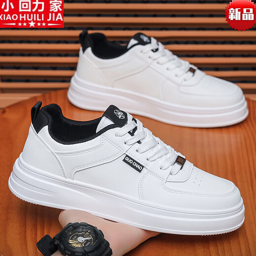 
Xiaohuilijia 2025 new spring white shoes men's breathable shoes men's Korean style student versatile sports and casual board shoes white gray A16813A selected single layer 39