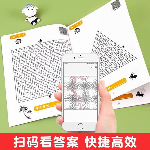 Traine de concentration de labyrinthe pour enfants Puzzle Toys Toys's's Intelligence Nivel-Braking Game High Difficulty Thinking Development [Exercice axé Capacité d'apprentissage] [Elementary + Intermediate + Advanced] Ensemble