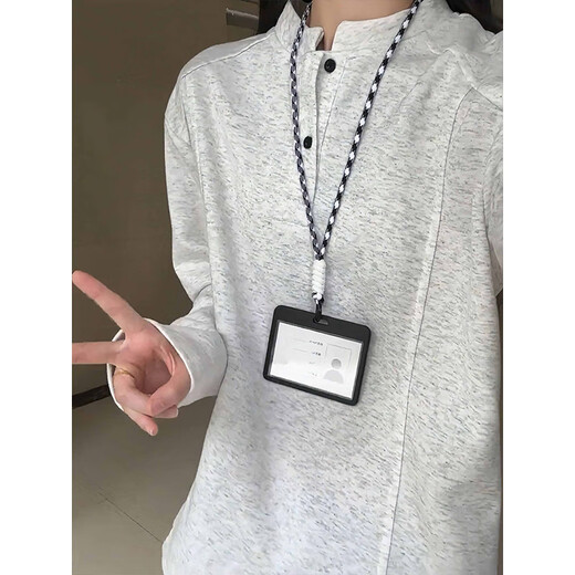 Rouard Henry collar trend polo shirt sweatshirt men's autumn deconstructed splicing right shoulder long-sleeved American couple boxy top black XL