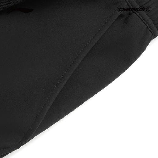 Li Ning Outdoor CF Traceable Soft Shell Pants Men's Autumn and Winter Reflective Velvet Warm and Water-Repellent Sports Pants AYKV589