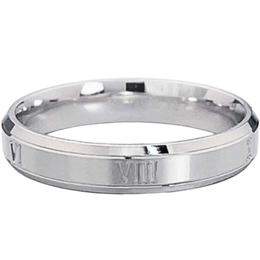 Laofu gold platinum ring alphabet Roman numeral ring as a gift for your girlfriend as a gift, about 6.82g