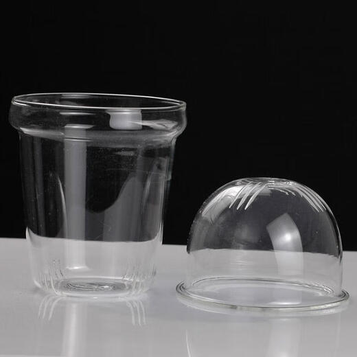 
He Jiagong glass tea leak glass lid inner liner teapot accessories can be fitted with pot lid cup lid and gauge filter tea leak PJ-11975 steaming and cooking integrated tea steaming part