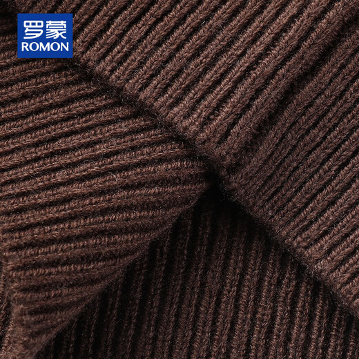 ROMON 100% pure wool sweater men's heavyweight 430G thickened sweater round neck sweater men's autumn and winter casual bottoming shirt