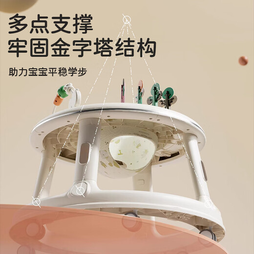 Keleige Baby Walker 2025 9 meses Multifuncional Caminata Funcional Baby Walker 6-9-18 Wang Zibai [bolsillo de asiento giratorio + juguete de música] Multifuncional Walker's First Birthday Gift