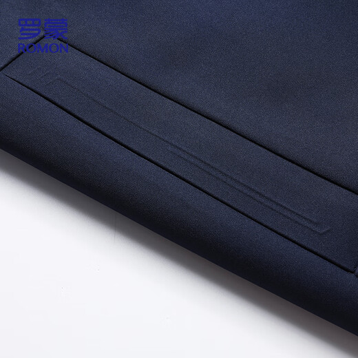 ROMON executive jacket men's coat men's autumn business casual seamless lapel middle-aged and elderly dad wear 507 navy XL