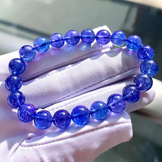 Yuying Natural Faceted Tanzanite Bracelet Women's Tanzanite Sapphire Bracelet Plate Bead Necklace Blue Plate Beads Round Jewelry Stone Tazan Contact Customer Service to Choose a Style with Certificate