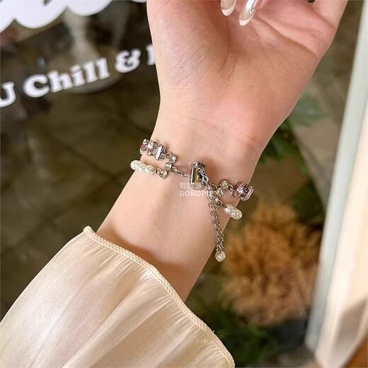 Stern Ying Pearl Shiny Diamond Crystal Iwatchs8/S9 Apple Watch Apple Watch987 Gurt Armband Metall Pearl Flash Diamant Retractable Kette-lila Apfel iwatch S841m