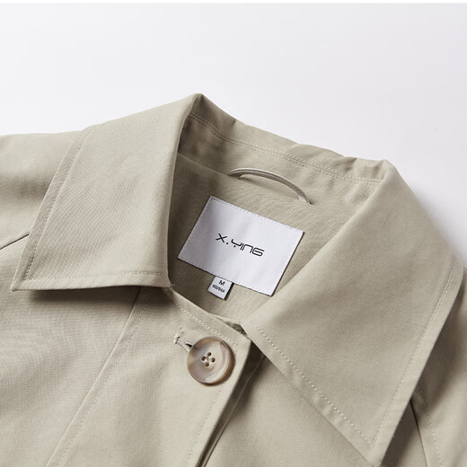 Xiangying Barn Style Khaki Windbreaker Women's 2026 Spring New British Style Spliced ​​Mid-Length Lapel Casual Jacket Khaki M 160/84A/95-110Jin Jin is equal to 0.5 kg