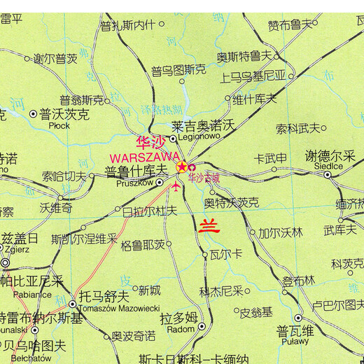
2024 new model Poland Czech Republic Slovakia Hungary map Chinese version Transportation decorative painting poster Poland Czechoslovakia Hungary map 13590 (larger) Photo paper material (with double sided delivery