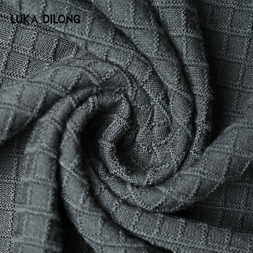 Luca Dillon contains golden wool, soft wool, elastic and antibacterial business long-sleeved men's wool sweater, round neck T-shirt, dark gray S 46