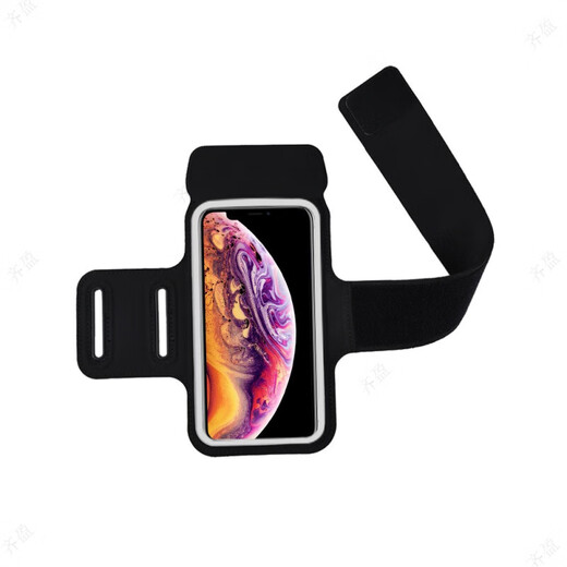 Shanyouyuan running arm bag for men and women outdoor sports arm bag fitness equipment Apple Huawei universal mobile phone cover wrist bag anti-sweat classic black large size universal