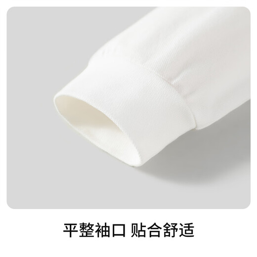 Navigare children's bottoming shirt New Year girls POLO shirt long-sleeved T-shirt student white shirt versatile Senna mist white 165