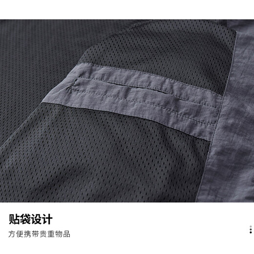 Cat Man Jacket Men's Spring and Autumn Stand Collar Jacket Long Sleeve Workwear Business Loose Casual Top for Young and Middle-aged People Dark Gray XL