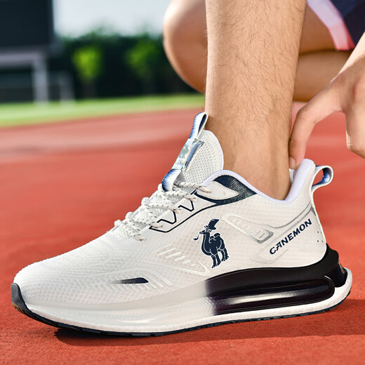 Paul camel men's shoes for summer breathable new sports shoes shock absorption light rebound running shoes fashion exercise jogging shoes blue-QZ6227 39