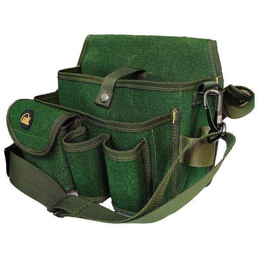 Vinoa Crossbody Reinforced Electrician Tool Bag Canvas Multifunctional Water and Electricity Weak Current Installation Tool Belt Bag Thickened Wear-Resistant and Portable Use Xin03 Military Green Crossbody Enhanced Version (Shoulder Strap + Belt)