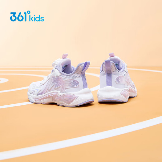 361 Детская спортивная обувь 25 Зимние кроссовки для девочек с легкой подушкой Кожаная ручка с пряжкой Повседневные кроссовки Фиолетовый 32