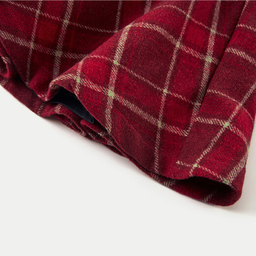 Disney Retro Tartan Girls Skirt 26th Autumn and Winter Christmas Style Umbrella Skirt New Year Red Versatile A-Line Skirt 130