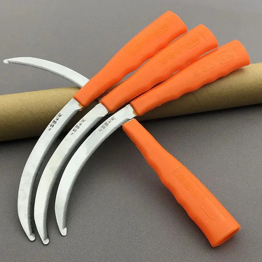 Agricultural sickle, fast mowing, agricultural encrypted fine-toothed leek sickle, outdoor fishing and weeding, small crescent lawn mower, agricultural small sickle-1 piece