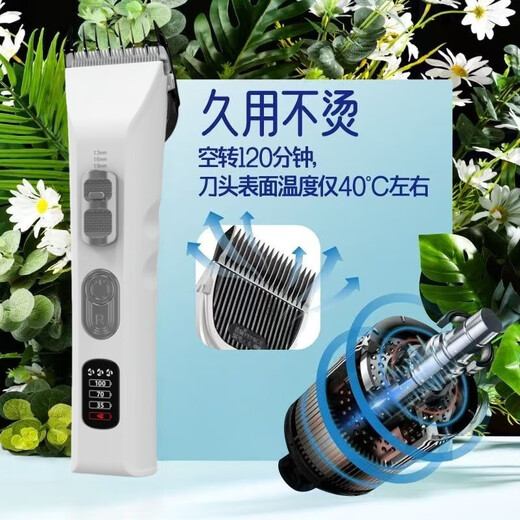 Pet hair clipper, silent, safe and non-irritating, ceramic head, long lasting, free delivery D9 R-type rounded corner head + standard accessories