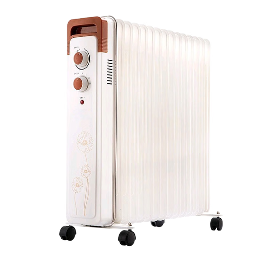 Household heater bedroom mother and baby electric heater silent energy-saving stove large area 17 pieces of oil tin white 9 pieces upgraded model widened and thickened