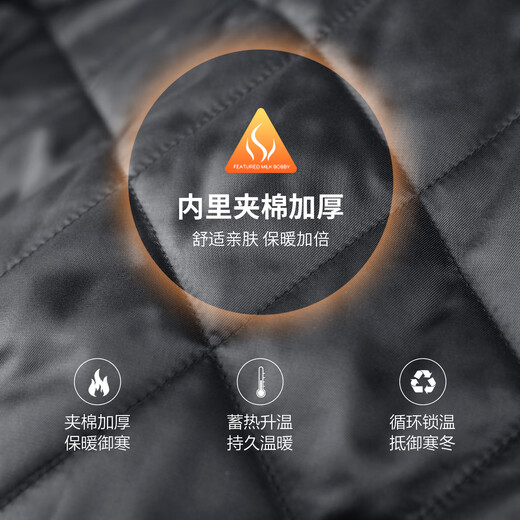 Dances with Wolves quilted and stand collar jacket men's 2025 autumn and winter new thickened warm casual comfortable versatile jacket 1009 black 001 L (175)