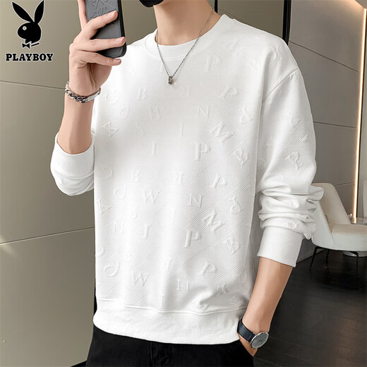 Playboy (PLAYBOY) sweatshirt men's long-sleeved T-shirt men's jacket men's spring sports tops American casual trendy brand bottoming shirt