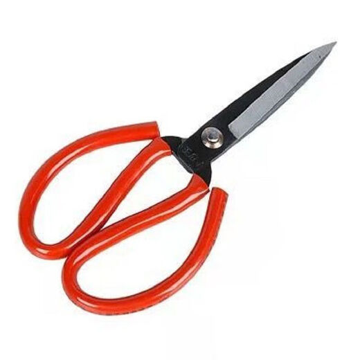 Wang Mazi classic scissors old-fashioned notch manganese steel scissors tailor kitchen office classic black scissors (good quality) old style red/sleeved scissors_1