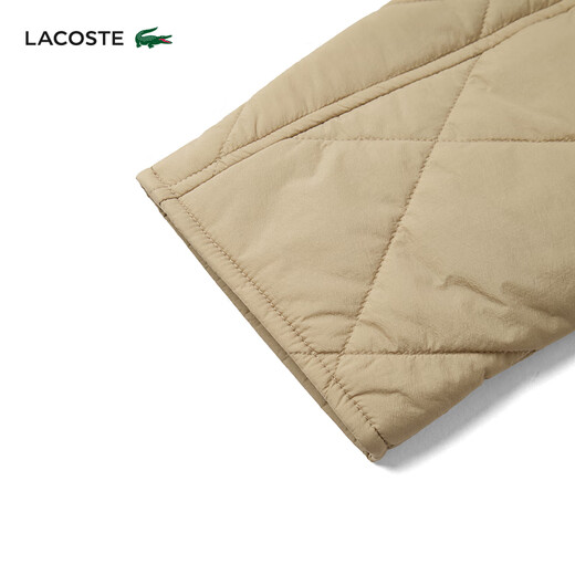 LACOSTE French Crocodile Women's 25 Autumn New Diamond Quilted Hooded Cotton Jacket | BF2493 02S/Milk Coffee S 36