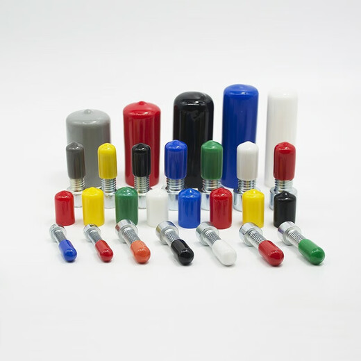 Village rubber protective cap screw thread protective sleeve round pipe wire plug cable nut cap PVC plastic rubber sleeve inner diameter 1.5 mm-10 pieces default black