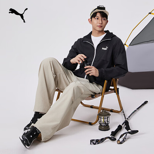 PUMA windproof and water-repellent outdoor sports jacket men's new autumn casual jacket top 849462 black-01 XL (185/104A)