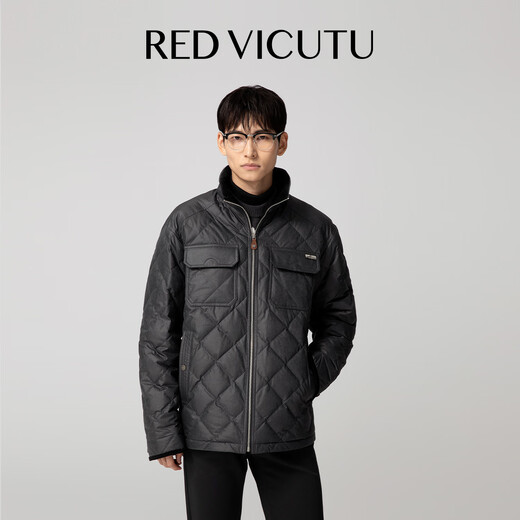 VICUTU Men's Cotton Clothes 2025 New Style Comfortable, Stylish Stand Collar Trendy Versatile Short Business Jacket Gray XL 180/96A