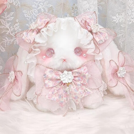 Nanluo Crossbody Bag Lolita Lapin Pluce Sac à bandoulière 2025 NOUVEAU BAG ENFANTS HAUT-PROCÉCIE BADEAU BADE PINK PINK RABBIT + 1 PEARL STRAP