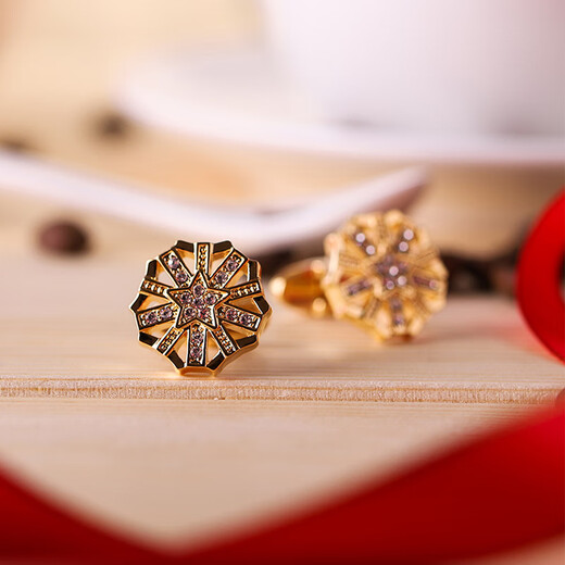 KFLK Men's Cufflinks French Cuff Buttons Shirt Light Luxury Cuff Pins Gold Cuff Buttons Cufflinks Customized Engraving Gold