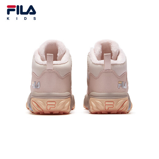 FILA Children's Shoes Cotton Boots 2025 Winter New Men's and Women's Sports Warm Cotton Shoes for Middle and Large Children Fog Rose Pink/Black Rose Pink-MS 36 Inner Length 23.0cm