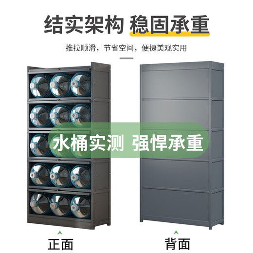 Baihengda dust-proof bookshelf floor-standing home living room with door display cabinet storage shelf storage storage cabinet bookcase integrated wall-mounted 40 models 2 layers gray transparent acrylic