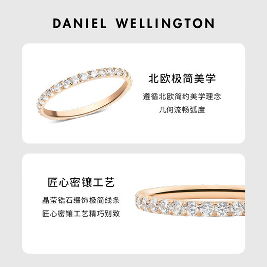 Daniel Wellington DW Ring 2025 New Streamer Series Ring Birthday and Anniversary Gift for Girlfriend and Boyfriend Moonlight Silver No. 52 DW00401601