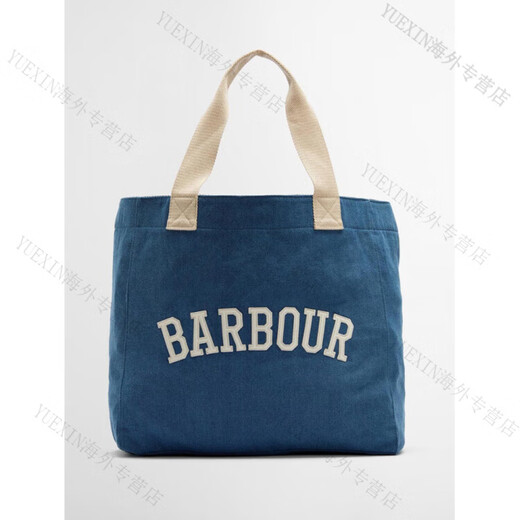 Barbour英国 Barbour 品牌刺绣logo做旧复古百搭大号帆布手提托特包 Denim