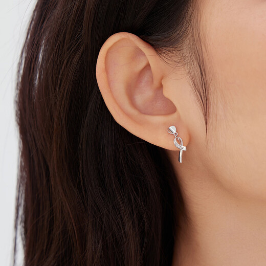 Lukfook Jewelry Platinum Twist Earrings Platinum 950 Ribbon Earrings Price Approximately 1.94g