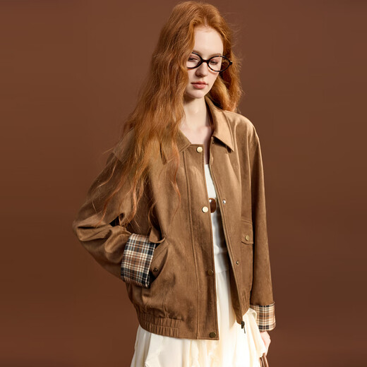 Sancai 2025 new winter casual style jacket loose zipper shirt jacket retro simple cardigan M