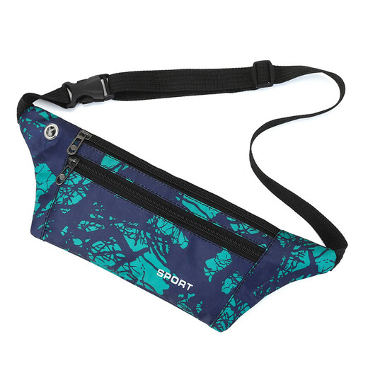 
[Sports and body] New waist bag for men and women multifunctional waterproof outdoor mobile phone bag Korean crossbody bag chest bag sports waist bag - black - 1 piece
