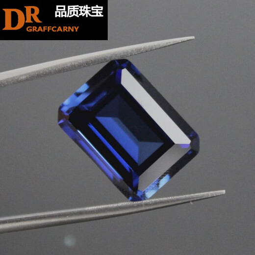 DR GRAFFCARNY men's and women's tanzanite sapphire loose stone jewelry rectangular ring ring surface blue colored gemstone pendant main stone tanzanite 68mm (rectangular)
