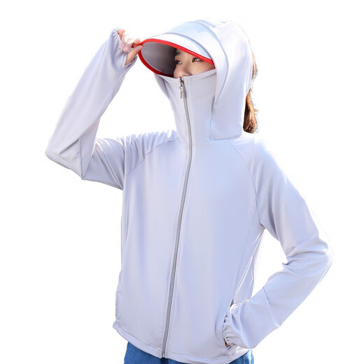 DeTING (DETING) sun protection clothes for women 2023 new ice silk sun protection shirt for summer riding thin versatile sun protection clothes for ultraviolet jacket gray average size (80-130Jin [Jin equals 0.5 kg])
